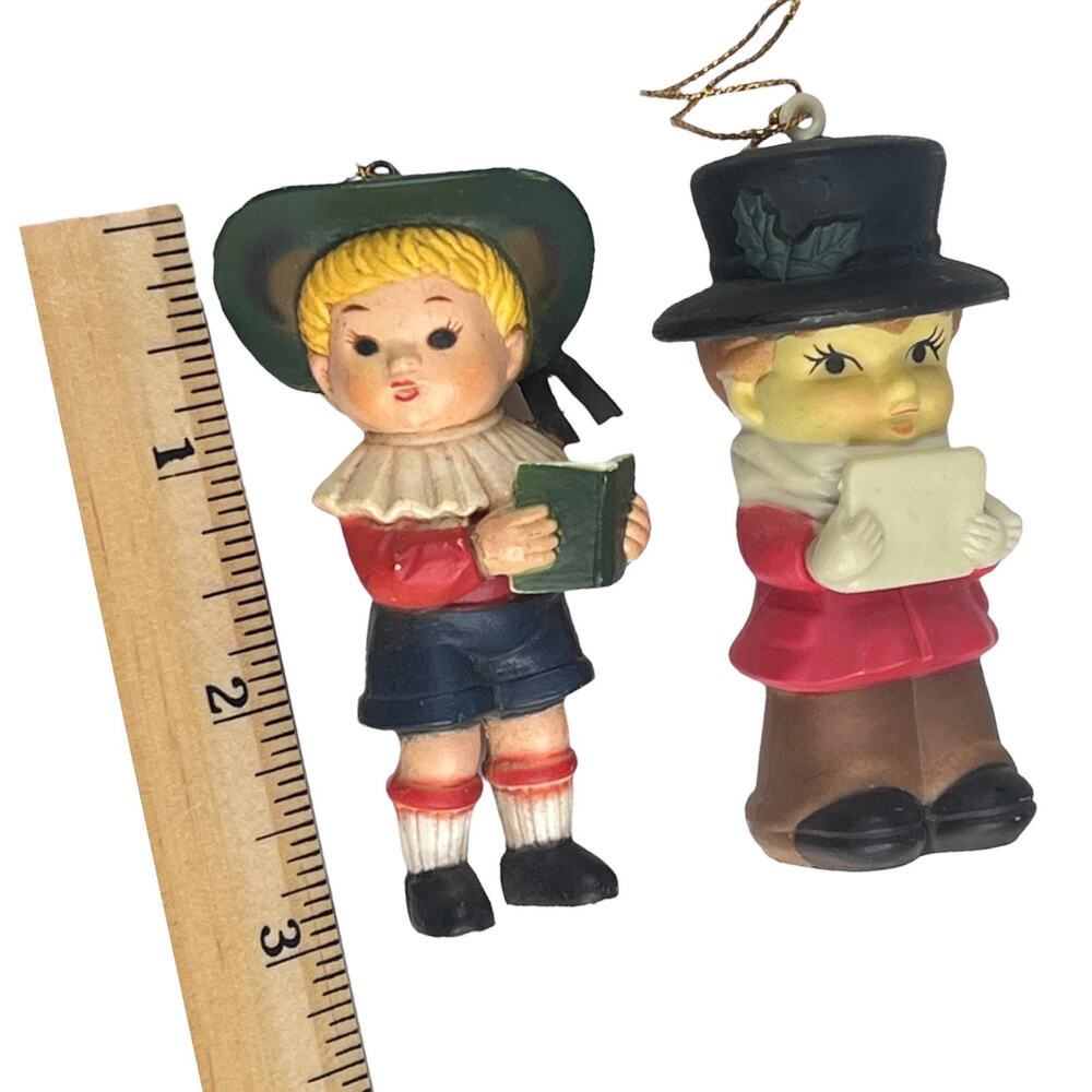 Bradford Novelty Alpine Singer & Choir Boy 3" Plastic Christmas Ornaments 80s - Picture 5 of 6